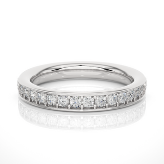 1.90mm Moissanite Pave Band in Yellow Gold