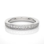 Load image into Gallery viewer, 1.90 Mm Pave Set Round Moissanite Wedding Band In Silver
