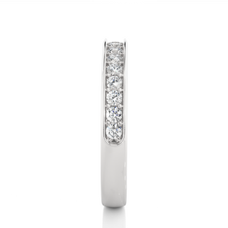 1.90mm Moissanite Pave Band in Silver