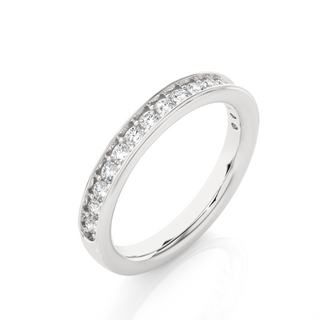 1.90mm Moissanite Pave Band in Silver