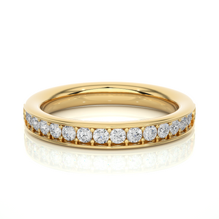 1.90mm Moissanite Engagement Band yellow gold