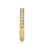 Load image into Gallery viewer, 1.90 Mm Pave Set Round Moissanite Wedding Band In Yellow Gold Loose Moissanite
