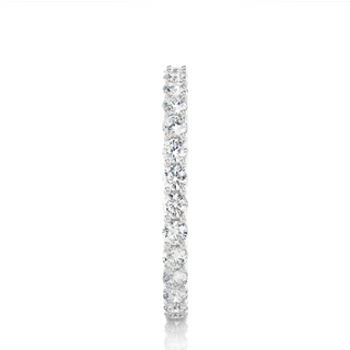 2.00mm Round Stone Moissanite Eternity Band in Silver