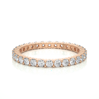 2.00mm Round Stone Engagement Ring rose gold