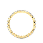 Load image into Gallery viewer, 2.00 Mm Round Moissanite Shared Prong Eternity Band In Yellow Gold
