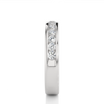 Load image into Gallery viewer, 2.20 Mm Moissanite Channel Set Wedding Band In Silver
