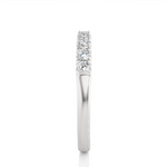 Load image into Gallery viewer, 2.40 Mm Round Stone Moissanite Half Eternity Band In Silver
