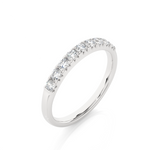 Load image into Gallery viewer, 2.40 Mm Round Stone Moissanite Half Eternity Band In Silver
