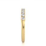 Load image into Gallery viewer, 2.40 Mm Round Stone Moissanite Half Eternity Band In Yellow Gold
