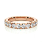 Load image into Gallery viewer, 2.80 Mm French V-Split Moissanite Eternity Band In Rose Gold
