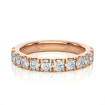 Load image into Gallery viewer, 2.80 Mm French V-Split Moissanite Eternity Band In White Gold
