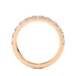 Load image into Gallery viewer, 1.5 Carat French V-Split Moissanite Eternity Band in Rose Gold
