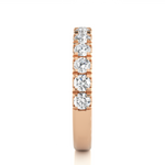Load image into Gallery viewer, 1.5 Carat French V-Split Moissanite Eternity Band in Rose Gold
