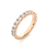Load image into Gallery viewer, 1.5 Carat French V-Split Moissanite Eternity Band in Rose Gold
