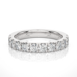 Load image into Gallery viewer, 1.5 Carat French V-Split Moissanite Eternity Band in Rose Gold
