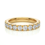 Load image into Gallery viewer, 2.80 Mm French V-Split Moissanite Eternity Band In Rose Gold
