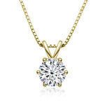 Load image into Gallery viewer, 2 Carat Round Cut Solitaire Moissanite Solitaire Pendant in Silver
