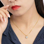Load image into Gallery viewer, 2 Carat Round Cut Solitaire Moissanite Solitaire Pendant in Silver
