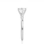 Load image into Gallery viewer, 1 Ct Round Cut Moissanite Five Stone Engagement Ring In Silver
