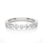 Load image into Gallery viewer, 2.70 Mm 7 Stone Round Moissanite Ring In White Gold
