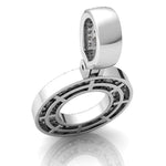 Load image into Gallery viewer, 3 Carat Round Shaped Moissanite Letter "O" Pendant in Yelllow Gold
