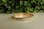 Load image into Gallery viewer, 1.50 Ct Round Cut Moissanite Bangle Bracelet in Yellow Gold For Women
