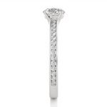 Load image into Gallery viewer, 1.40 Ct Round Moissanite Basket Set Filigree Ring In White Gold
