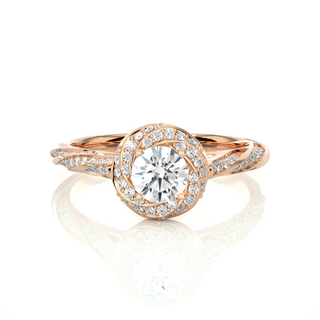 1.5ct Bridge Accent Moissanite Engagement Ring in Yellow Gold
