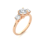 Load image into Gallery viewer, Center Claw Prong Round Stone Moissanite Ring rose gold
