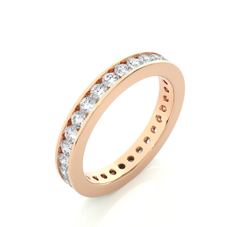 Channel Setting Women's Engagement Ring rose gold