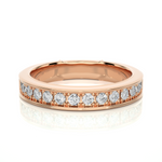 Load image into Gallery viewer, 1 Ct Channel Set Round Moissanite Band In Silver
