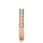 Load image into Gallery viewer, 0.5 Ct Moissanite Bead Bright Setting Wedding Band In Rose Gold
