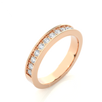 Load image into Gallery viewer, 0.5 Ct Moissanite Bead Bright Setting Wedding Band In Rose Gold
