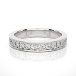 Load image into Gallery viewer, 0.5 Ct Moissanite Bead Bright Setting Wedding Band In Rose Gold
