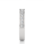 Load image into Gallery viewer, 0.5 Ct Moissanite Bead Bright Setting Wedding Band In White Gold
