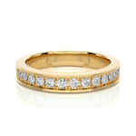 Load image into Gallery viewer, 0.5 Ct Moissanite Bead Bright Setting Wedding Band In Rose Gold
