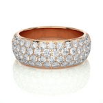 Load image into Gallery viewer, Clustered Moissanite Wedding Ring rose gold
