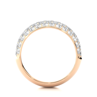 2ct Clustered Moissanite Wedding Band in Rose Gold
