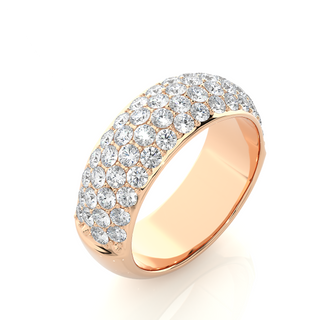 2ct Clustered Moissanite Wedding Band in Rose Gold