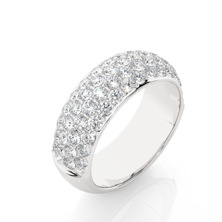 2ct Clustered Moissanite Wedding Band in Silver