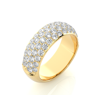 2ct Clustered Moissanite Wedding Band in Yellow Gold