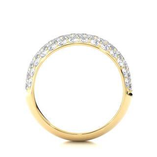 2ct Clustered Moissanite Wedding Band in Yellow Gold