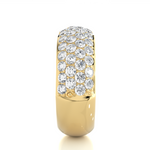Load image into Gallery viewer, 1.5 Carat Round Moissanite Wedding Band In Yellow Gold
