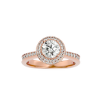 Load image into Gallery viewer, Double Halo with Bead Bright Setting Moissanite Ring rose gold
