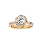 Load image into Gallery viewer, 2 Carat Round Cut Moissanite Hidden Halo Engagement Ring In Rose Gold
