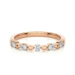 Load image into Gallery viewer, Five Round Stone Moissanite Engagement Ring rose gold
