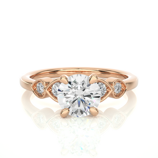 1.50 Ct Five Round Stone With Four Prong Moissanite Ring in Yellow Gold