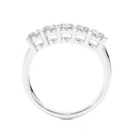Load image into Gallery viewer, 0.50 Ct Five Stone Moissanite Wedding Band In White Gold
