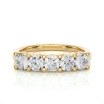 Load image into Gallery viewer, 0.50 Ct Five Stone Moissanite Wedding Band In Rose Gold
