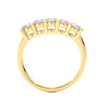 Load image into Gallery viewer, 0.50 Ct Five Stone Round Moissanite Wedding Band In Yellow Gold
